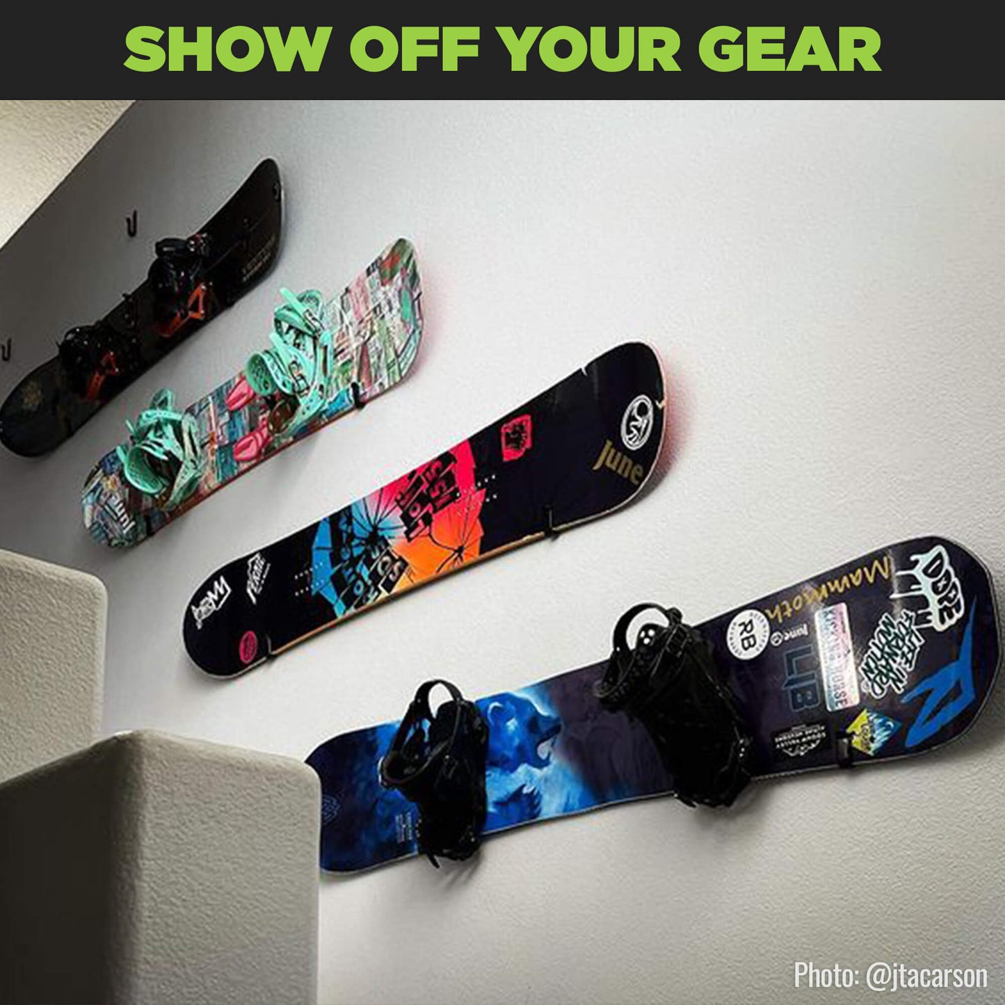 Horizontal Snowboard Mount Clips