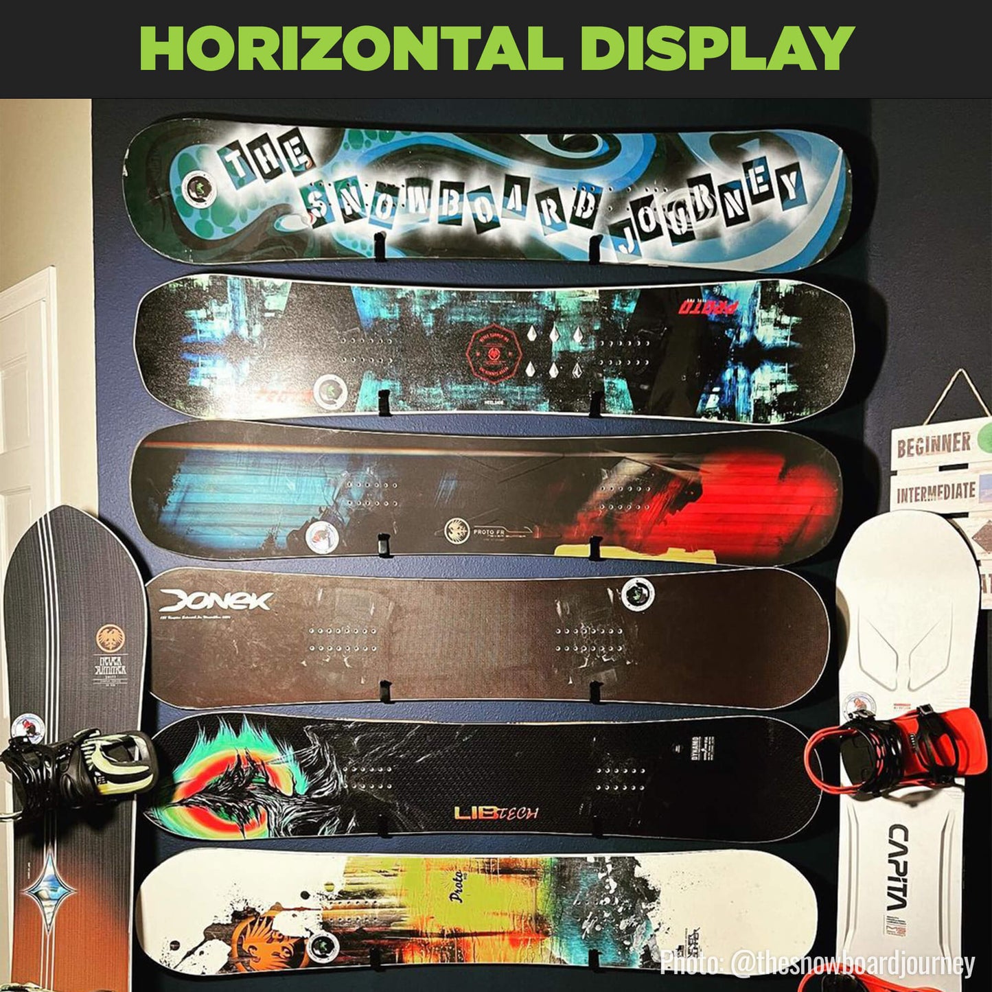Horizontal Snowboard Mount Clips