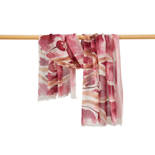Plum blossom meadow hand-painted scarf
