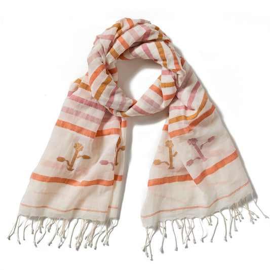 Bouquet Striped Scarf
