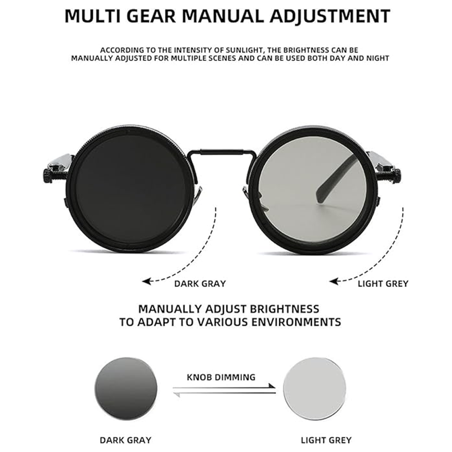 1-9 Adjustable Sunglasses with ND Filter Lenses