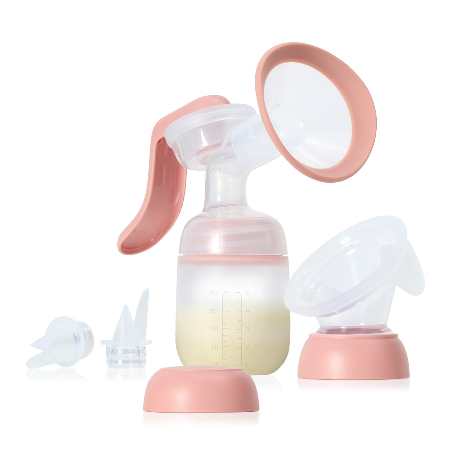 2-in-1 Breast Pump – Manual and Hands-Free Wireless Milk Collector