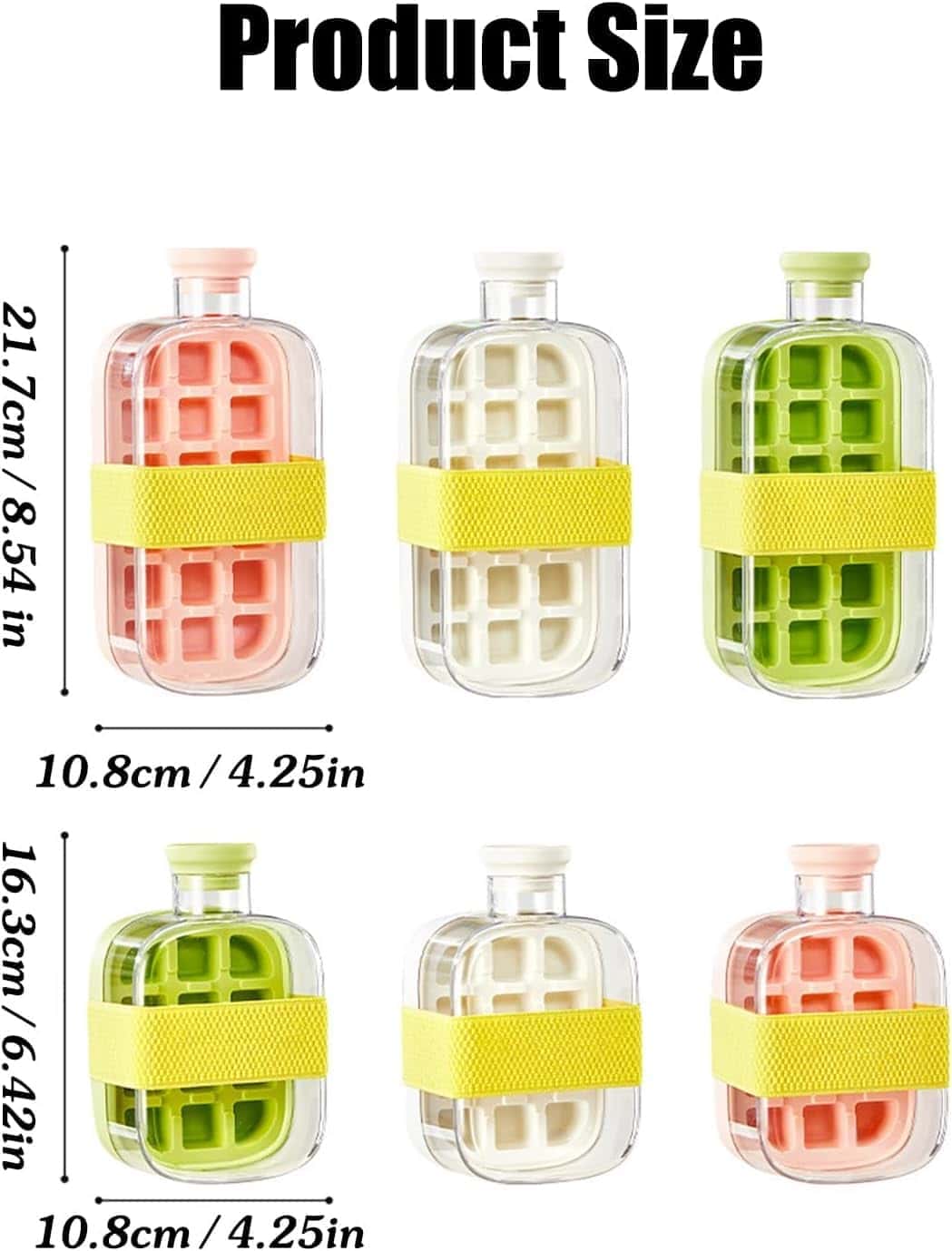 2-in-1 Ice Maker & Water Bottle with Straw – 800ml (White) ✨
