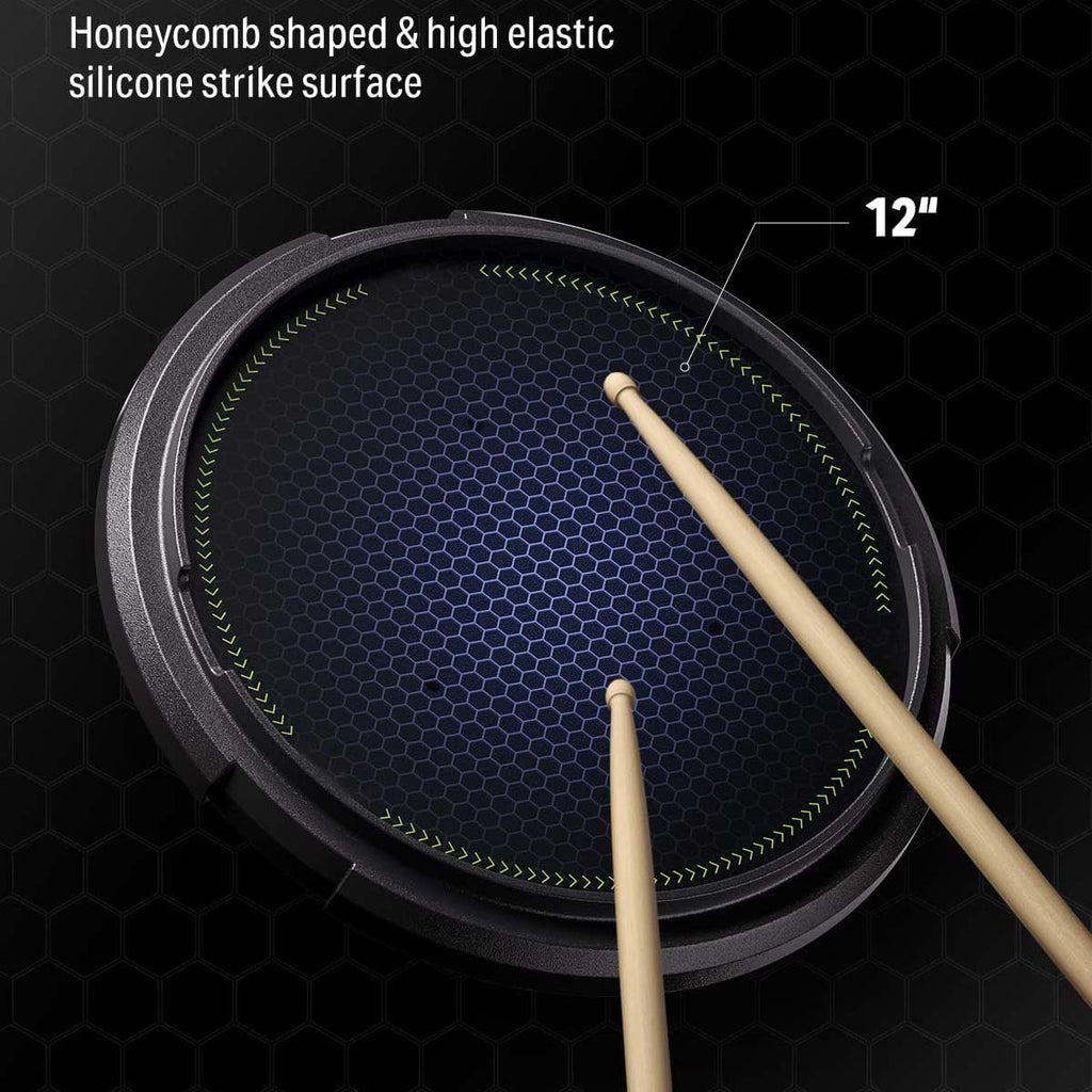 12-Inch Quiet Drum Practice Pad