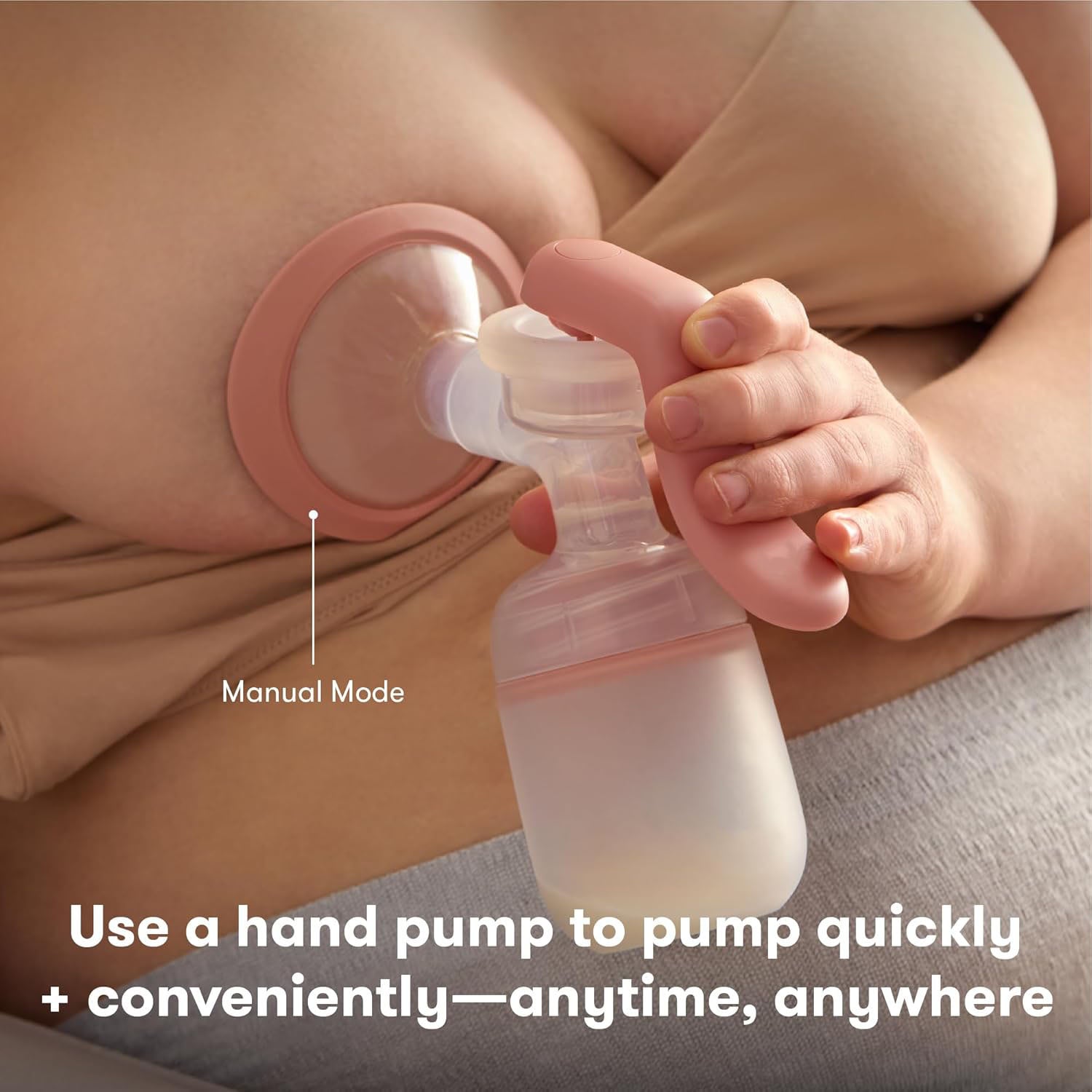 2-in-1 Breast Pump – Manual and Hands-Free Wireless Milk Collector
